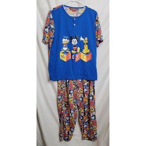 Retro Mickey Friends Pajama Set 2 Pieces Pants